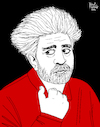 Cartoon: Pedro Almodovar (small) by Pascal Kirchmair tagged espana,movida,madrilena,pedro,almodovar,ilustracao,arte,kunst,star,illustration,drawing,zeichnung,pascal,kirchmair,cartoon,caricature,karikatur,ilustracion,dibujo,desenho,ink,disegno,illustrazione,illustratie,dessin,de,presse,du,jour,art,of,the,day,tekening,teckning,cartum,vineta,comica,vignetta,caricatura,portrait,portret,retrato,ritratto,porträt,actor,hollywood,acteur,schauspieler,attore,regisseur,director,film,movie,pelicula