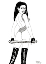 Cartoon: Powerfrau (small) by Pascal Kirchmair tagged powerfrau,sexy,girl,sensual,sabrosa,ink,drawing,tusche,zeichnung,illustration,ilustracion,ilustracao,pascal,kirchmair,desenho,dibujo,dangerous,woman,domina,mistress,femdom,dominatrix,gefährlich,baseball,bat,caricature,portrait,retrato,porträt,cartoon,caricatura,karikatur,kunst,art,arte,sensuelle,burlesque,show