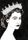 Cartoon: Queen Elizabeth II (small) by Pascal Kirchmair tagged windsor,castle,england,angleterre,great,britain,commonwalth,realm,realms,inglaterra,königreich,monarchy,monarchie,monarch,monarchin,inghilterra,königin,reine,elisabeth,queen,elizabeth,ii,royals,royal,buckingham,palace,british,illustration,drawing,zeichnung,pascal,kirchmair,cartoon,caricature,karikatur,ilustracion,dibujo,desenho,ink,disegno,ilustracao,illustrazione,illustratie,dessin,de,presse,du,jour,art,of,the,day,tekening,teckning,cartum,vineta,comica,vignetta,caricatura,portrait,portret,retrato,ritratto,porträt,arte,kunst,artwork