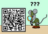 Cartoon: Quick Response (small) by Pascal Kirchmair tagged mouse detective lente topo topa dettetivo investigatore dingrandimento detektiv maus loupe lupe pascal kirchmair qr code website site homepage quick denso wave logistik logistique logistic response binär quadratische matrix binary binaire