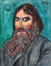 Cartoon: Rasputin (small) by Pascal Kirchmair tagged grigori rasputin portrait retrato catoon caricature karikatur dibujo desenho tekening drawing zeichnung disegno dessin illustration ilustracion ilustracao cartum ritratto