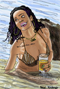 Cartoon: Rihanna (small) by Pascal Kirchmair tagged rihanna,barbados,bikini,fun,beach,party,cartoon,caricature,karikatur,vignetta,dessin,zeichnung