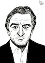 Cartoon: Robert De Niro (small) by Pascal Kirchmair tagged robert,de,niro,ilustracao,arte,kunst,star,illustration,drawing,zeichnung,pascal,kirchmair,cartoon,caricature,karikatur,ilustracion,dibujo,desenho,ink,disegno,illustrazione,illustratie,dessin,presse,du,jour,art,of,the,day,tekening,teckning,cartum,vineta,comica,vignetta,caricatura,portrait,portret,retrato,ritratto,porträt,actor,hollywood,acteur,schauspieler,attore,regisseur,director,film,movie,pelicula,usa,taxi,driver,manhattan,new,york,city