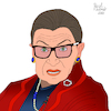 Cartoon: Ruth Bader Ginsburg (small) by Pascal Kirchmair tagged dissent,supreme,court,justice,usa,ruth,bader,ginsburg,rbg,politicien,politiker,politician,femme,politique,dibuix,illustration,drawing,zeichnung,pascal,kirchmair,cartoon,caricature,karikatur,ilustracion,dibujo,desenho,ink,disegno,ilustracao,illustrazione,illustratie,dessin,de,presse,du,jour,art,of,the,day,tekening,teckning,cartum,vineta,comica,vignetta,caricatura,portrait,porträt,portret,retrato,ritratto,united,states