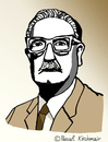 Cartoon: Salvador Allende (small) by Pascal Kirchmair tagged salvador allende portrait caricature karikatur cartoon vignetta chile presidente präsident heroe revolucion socialista