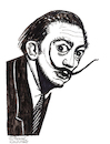 Cartoon: Salvador Dali (small) by Pascal Kirchmair tagged salvador dali retrato cartum portrait surrealisme surrealismo surrealismus porträt ritratto portret dibujo dessin drawing zeichnung caricature karikatur cartoon desenho disegno ink tusche