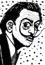 Cartoon: Salvador Dali (small) by Pascal Kirchmair tagged salvador,dali,pascal,kirchmair,dessin,ink,drawing,tusche,tuschezeichnung,la,coruna,pablo,ruiz,picasso,espana,painting,dipinto,pintura,pittura,peinture,artist,artiste,artista,kunst,künstler,illustration,zeichnung,cartoon,caricature,karikatur,ilustracion,dibujo,desenho,disegno,ilustracao,illustrazione,illustratie,de,presse,du,jour,art,of,the,day,tekening,teckning,cartum,vineta,comica,vignetta,caricatura,portrait,porträt,portret,retrato,ritratto,malaga,spanien,espagne,spain,spagna,arte,artwork,tintachina