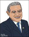 Cartoon: Salvador Sanchez Ceren (small) by Pascal Kirchmair tagged comandante,leonel,gonzalez,salvador,sanchez,ceren,caricatura,portrait,dibujo,karikatur,cartoon,president,präsident,el,frente,farabundo,marti,para,la,liberacion,nacional,fmln,heroe,guerrilla,guerra