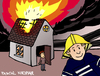 Cartoon: Selfie (small) by Pascal Kirchmair tagged feu,incendie,pompier,firefighter,brand,feuer,fire,unnötiger,dispensable,selfie,inutile,feuerwehrmann,cartoon,karikatur,caricature