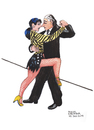 Cartoon: Sexy Tango Argentino (small) by Pascal Kirchmair tagged tango argentino buenos aires dibujo cartoon caricature karikatur sexy hot sex appeal dessin zeichnung illustration