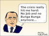 Cartoon: Silvio Berlusconi (small) by Pascal Kirchmair tagged silvio berlusconi withdrawal retirement resignation demission rücktritt il cavaliere crisis krise bunga crise italia italien italie ministerpräsident