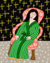 Cartoon: Sleeping woman (small) by Pascal Kirchmair tagged sleeping,woman,schlafende,frau,laurette,in,green,pink,chair,en,vert,au,fauteuil,rose,illustration,portrait,retrato,porträt,desenho,dibujo,ilustracion,ilustracao,dessin,pascal,kirchmair,cartoon,henri,matisse,de,la,famille,du,peintre,after,the,painters,family,nice,nizza,antibes,provence,artist,artiste,artista,kunst,künstler,drawing,zeichnung,caricature,karikatur,ink,disegno,illustrazione,illustratie,presse,jour,art,of,day,tekening,teckning,cartum,vineta,comica,vignetta,caricatura,arte,procreate