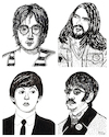 Cartoon: The Beatles (small) by Pascal Kirchmair tagged john,lennon,paul,mccartney,ringo,starr,george,harrison,hare,krishna,legend,star,the,beatles,famous,berühmt,fab,four,musik,musiker,musician,music,singer,songwriter,composer,illustration,drawing,zeichnung,pascal,kirchmair,cartoon,caricature,karikatur,ilustracion,dibujo,desenho,ink,disegno,ilustracao,illustrazione,illustratie,dessin,de,presse,du,jour,art,of,day,tekening,teckning,cartum,vineta,comica,vignetta,caricatura,portrait,portret,retrato,ritratto,porträt,liverpool,england,great,britain