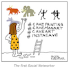 Cartoon: The first social Networker (small) by Pascal Kirchmair tagged social,network,networking,networker,caveman,cave,art,painting,caricature,cartoon,vignetta,karikatur,humor,humour,steinzeit,höhlenmalerei,lascaux,dessin,dibujo,drawing,illustration,zeichnung,ilustracion,pascal,kirchmair,portrait,retrato,ritratto,desenho,disegno,ilustracao,illustrazione,illustratie,du,jour,arte,of,the,day,tekening,teckning,cartum,vineta,comica,caricatura,immagine,image,bild,imagen,imagem,ink,tusche,inktober,homme,des,cavernes,troglodita,hombre,de,las,cavernas,cavernicolo