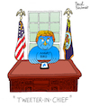 Cartoon: The Tweeter in Chief (small) by Pascal Kirchmair tagged donald,trump,the,tweeter,in,chief,cartoon,caricature,karikatur,pascal,kirchmair,twitter,angry,bird,dibujo,desenho,drawing,zeichnung,illustration,ilustracion,portrait,retrato,ritratto,disegno,ilustracao,illustrazione,illustratie,dessin,du,jour,art,of,day,tekening,teckning,cartum,vineta,comica,vignetta,caricatura