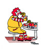 Cartoon: The Unhappy Meal (small) by Pascal Kirchmair tagged alimentation diet ernährung nahrung werbung schlecht gros epais problem probleme nourriture falsche unhappy meal big real reality fat fett dick dickmacher schlechtes essen fast food mac mc donalds ronald mcdonald nutrition