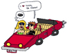 Cartoon: Toys (small) by Pascal Kirchmair tagged cadillac cabrio kabrio cabriolet decapotable playboy toy girl man boy convertible angeber