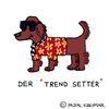 Cartoon: Trend-Setter (small) by Pascal Kirchmair tagged trendsetter,trend,mode,irish,red,setter,cartoon,caricature,karikatur,dessin,humoristique,humour,humor,wortspiel,wordplay,calembour,pun,play,on,words,jeu,de,mots