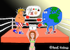 Cartoon: Trump against the World II (small) by Pascal Kirchmair tagged donald trump world cartoon caricature karikatur vignetta dibujo desenho dessin humour humor zeichnung usa boxkampf boxer ring box fight boxing match