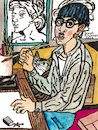 Cartoon: Tsuguharu Foujita at work (small) by Pascal Kirchmair tagged tsugouharu,tsuguharu,foujita,cat,chat,katze,gato,gatto,japon,giappone,japao,japan,porträt,ink,drawing,dessin,illustration,pascal,kirchmair,portrait,caricature,karikatur,dibuix,zeichnung,cartoon,ilustracion,dibujo,desenho,disegno,ilustracao,illustrazione,illustratie,de,presse,du,jour,art,of,the,day,tekening,teckning,cartum,vineta,comica,vignetta,caricatura,portret,retrato,ritratto,bichano,felino,felin,arte,kunst,artwork,tusche,tuschezeichnung,copic,marker,markers,encre,chine,tinta,china,inchiostro,nanquim