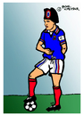 Cartoon: Zinedine Zidane (small) by Pascal Kirchmair tagged nummer,10,mannschaft,kapitän,napoleon,star,zehn,spielführer,taktik,sport,portrait,zinedine,zidane,foot,fußball,vision,jeu,caricature,karikatur