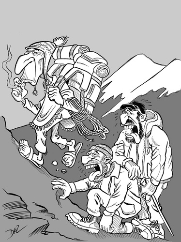 Cartoon: Peru (medium) by pali diaz tagged trakking,cuzco,peru