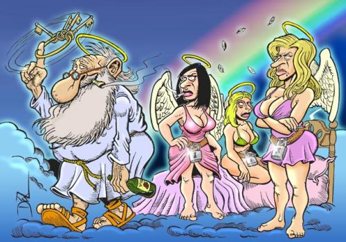 Cartoon: san pedro (medium) by pali diaz tagged san,pedro,peter,angels