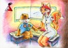Cartoon: VAKCINUL (small) by ANDROBETA tagged vakcinul,vaccinul,vaccine,vacin,oaili,domnisoara,asistenta,vulpita,mrs,fox,nurse