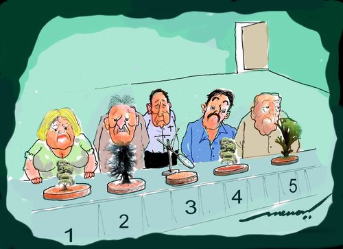 Cartoon: Bonsai Contest (medium) by kar2nist tagged bonsai,japanese,contests