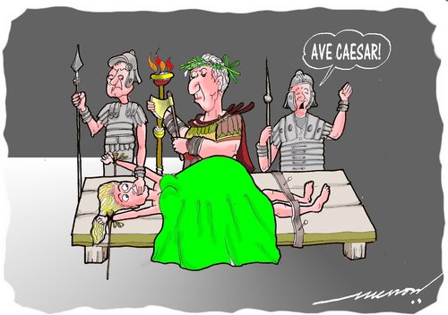 Cartoon: caesarian operation (medium) by kar2nist tagged caesarian,delivery,julius,caesar,roaman