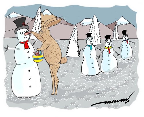 Cartoon: carrot Harvesting (medium) by kar2nist tagged harvest,xmas,bunnt,carrots