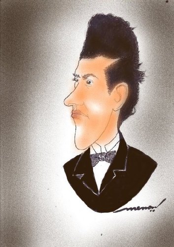 Cartoon: ciprian porumbescu (medium) by kar2nist tagged celebrity,music,composers,romanian,porumbescu,ciprian