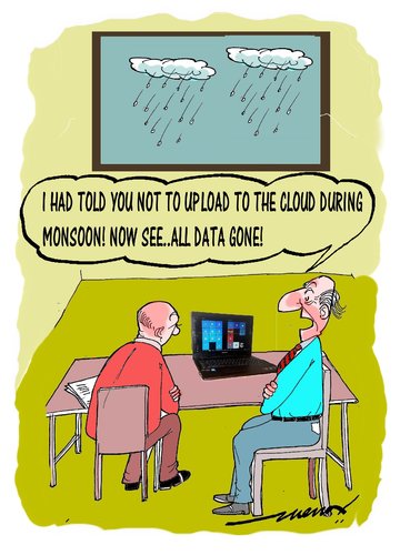 Cartoon: cloud storage (medium) by kar2nist tagged cloud,data,storage,computers