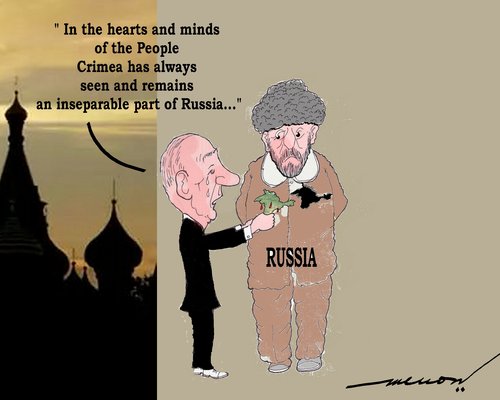 Cartoon: Emotional Putin (medium) by kar2nist tagged putin,russia,crimea