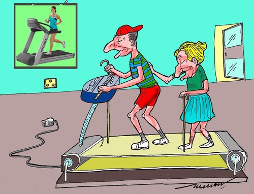 Cartoon: Exercise (medium) by kar2nist tagged age,old,exercise