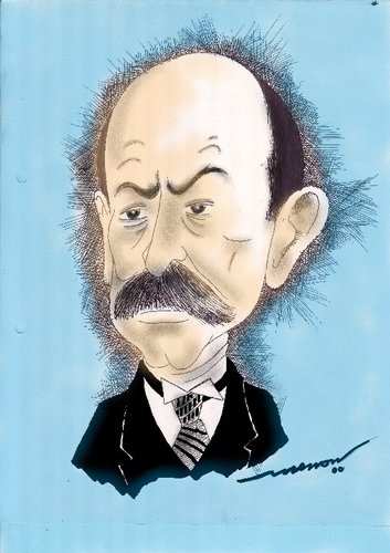 Cartoon: Gheorghe Titeica (medium) by kar2nist tagged gheorghetiteica,romanian,mathematician,differential,geometry