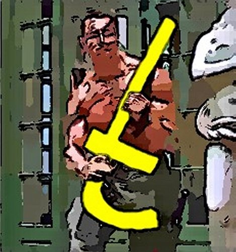 Cartoon: I am back    on the facebook (medium) by kar2nist tagged movies,schwartzenegger,facebook,commando,weapon