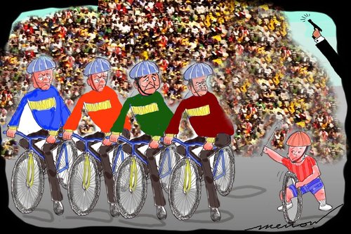 Cartoon: Olym pics 1 (medium) by kar2nist tagged england,competition,cycling,britain,olympics
