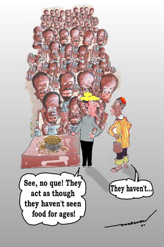 Cartoon: pangs of hunger (medium) by kar2nist tagged ethiopia,hunger,famine,africa