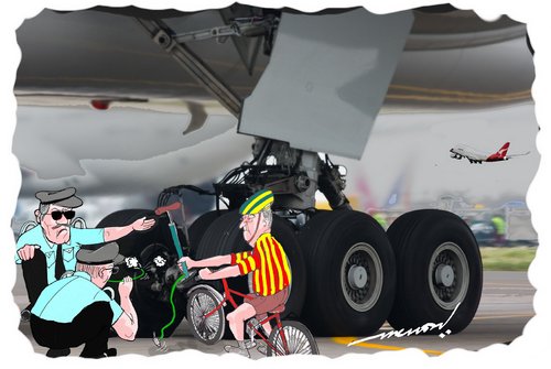 Cartoon: Preflight checks (medium) by kar2nist tagged checks,flight,wheels,aircraft