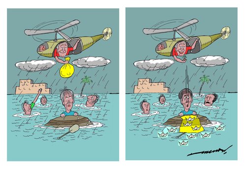 Cartoon: rescue (medium) by kar2nist tagged rescue,drowning,diaster