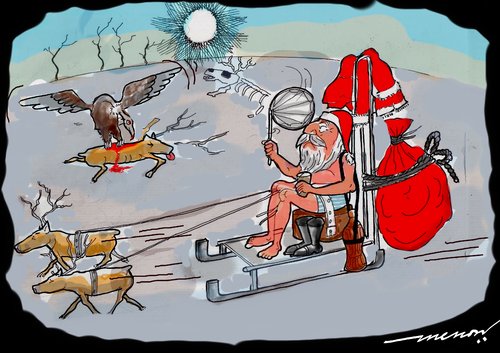 Cartoon: Santa and Global warming (medium) by kar2nist tagged sata,claus,global,warming