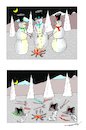 Cartoon: a melting story (small) by kar2nist tagged snowman melting warming ice fire