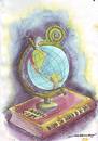 Cartoon: Around The World in 80 Days (small) by kar2nist tagged jules verne around the world snail