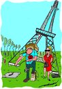 Cartoon: chivalry (small) by kar2nist tagged eiffel,superman,shoes