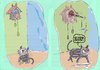 Cartoon: Cukkoos End (small) by kar2nist tagged cukkoo,clock,cat,deadbirds,animals