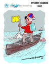 Cartoon: everest climber 2050 (small) by kar2nist tagged everest,climbing,sealevel,globalwarming