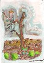 Cartoon: It is harakiri ! (small) by kar2nist tagged felling,of,trees,cutting,down,erosion,planet,earth,global,warming