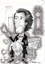 Cartoon: Mihai Eminescu (small) by kar2nist tagged mihai,eminescu,caricature,romania,cartoon,association