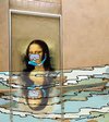 Cartoon: Monaliza in Paris floods (small) by kar2nist tagged monalisa,flooding,paris